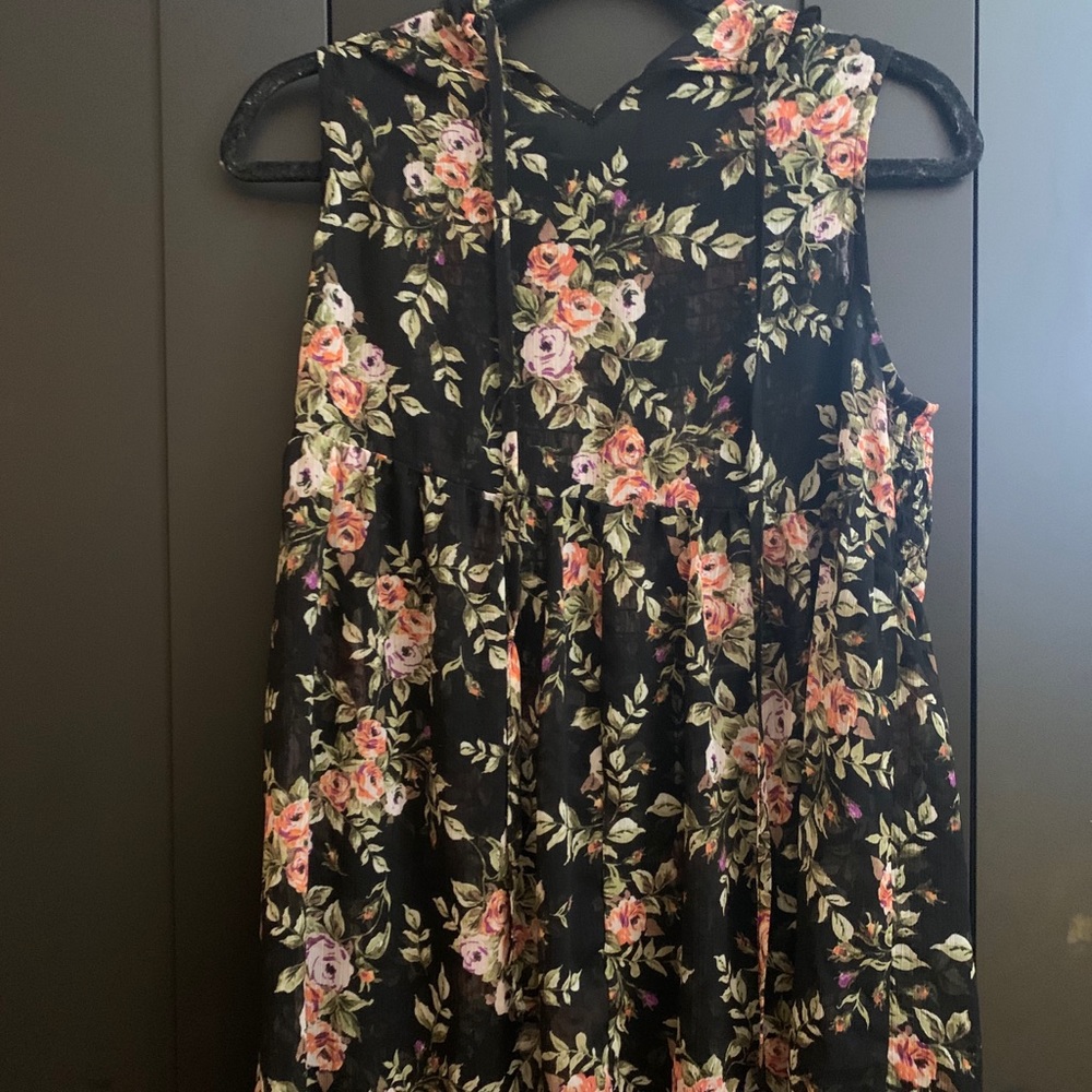 BLACK FLORAL DRESS - Picture 6 of 7